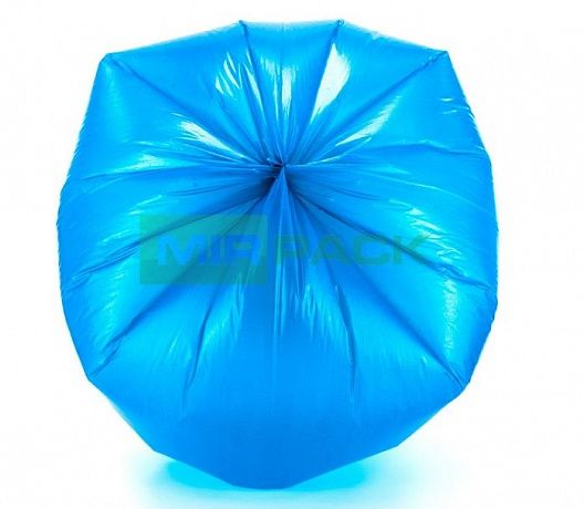 Мешки для мусора 60 литров, 20 мкм, ПСД, в рулоне 20 штук, синие, 60х70 см, прочные - Вид 2